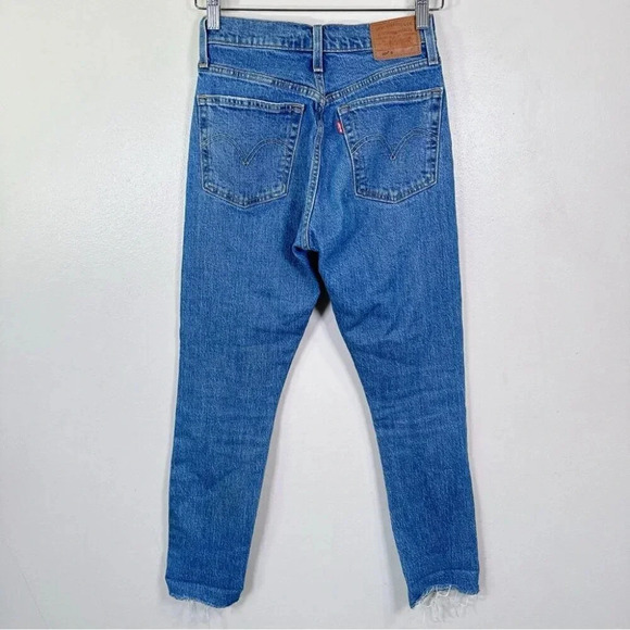 Levi's Womens Size 24x28 501 Skinny Jeans In Jive Tides Fay Hem - Picture 16 of 16